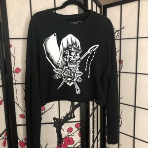 Rusty Butcher Cropped Reaper Hoodie